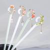 Pearl Chinese Style Hair Stick Acetic Acid Flower Hairpin Cute Hanfu Hair Clip  Daily