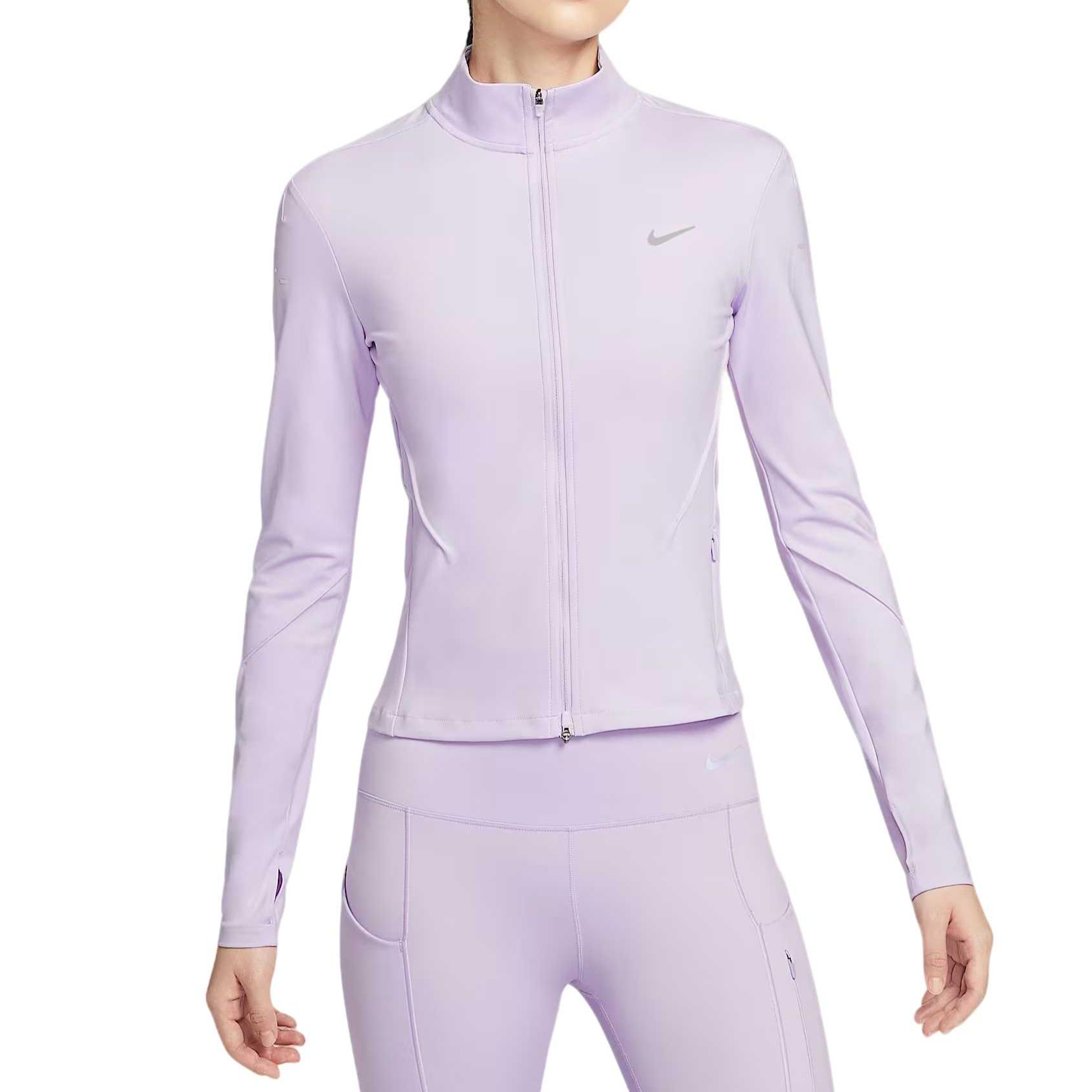 

Жіноча куртка для бігу Nike Dri-Fit Swift з вологовідведенням, приталеного крою, з довгим рукавом, однотонна, на блискавці IB1999-511 L