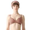 Gunze CALME Seamless Wireless Sugar Smooth To the Creates a Beautiful and Features Memory Foam Pads É Women's Bra, TC2492P, Brown, Touch, Bustline,