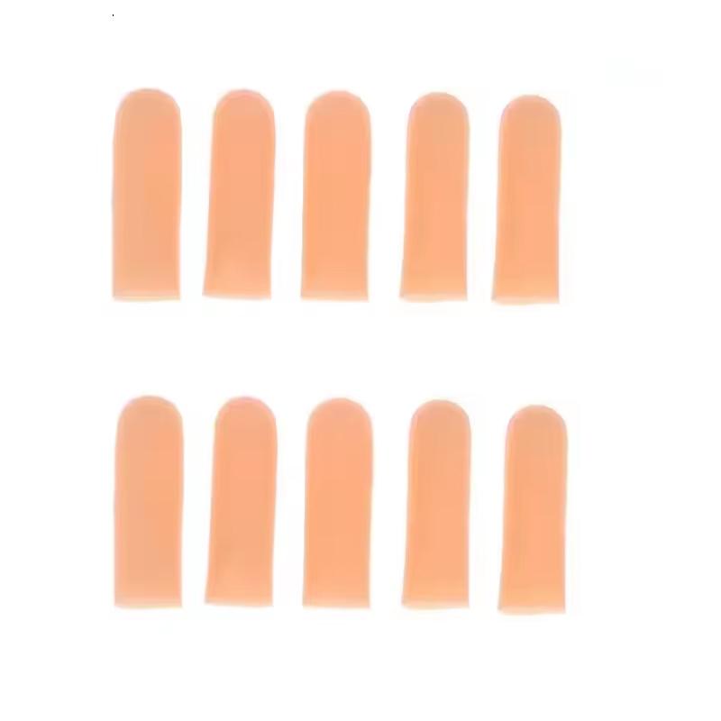 

10pcs Finger Protector Anti-cut Silicone Gel Tube Hand Bandage Heat Resistant Finger Sleeves Great Cooking Kitchen Tools