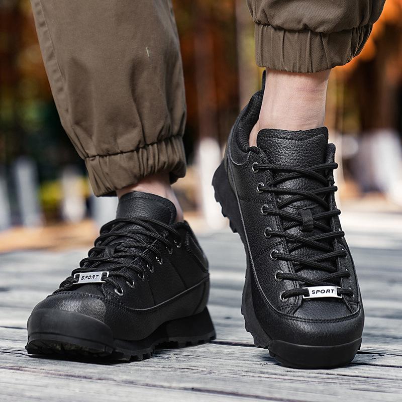 Low-top High-quality Hiking Shoes, Urban Outdoor Waterproof Hiking Shoes, Comfortable Platform Sports and Leisure Leather Shoes
