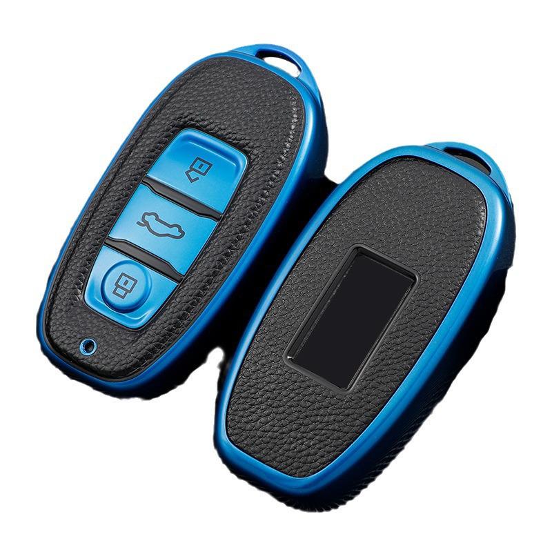 Luxury Leather Key Case for FAW Hongqi H7, Ehs3, and Eqm5 - Unisex Car Accessory