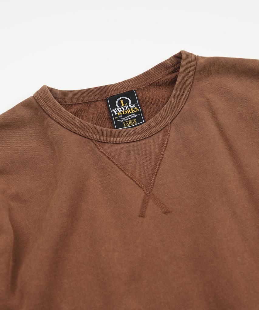 FRIZMWORKS Cover Stitch Vintage Sweatshirt _ Brown