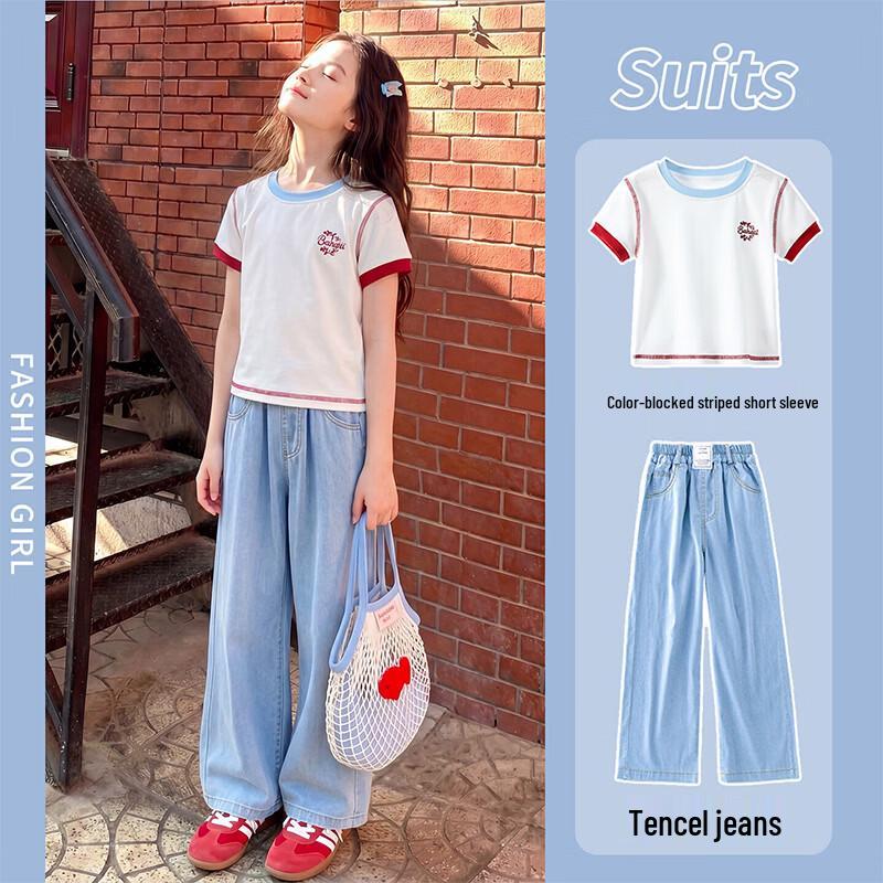Moonkids Girls  Korean Style Summer Outfit Set 170cm