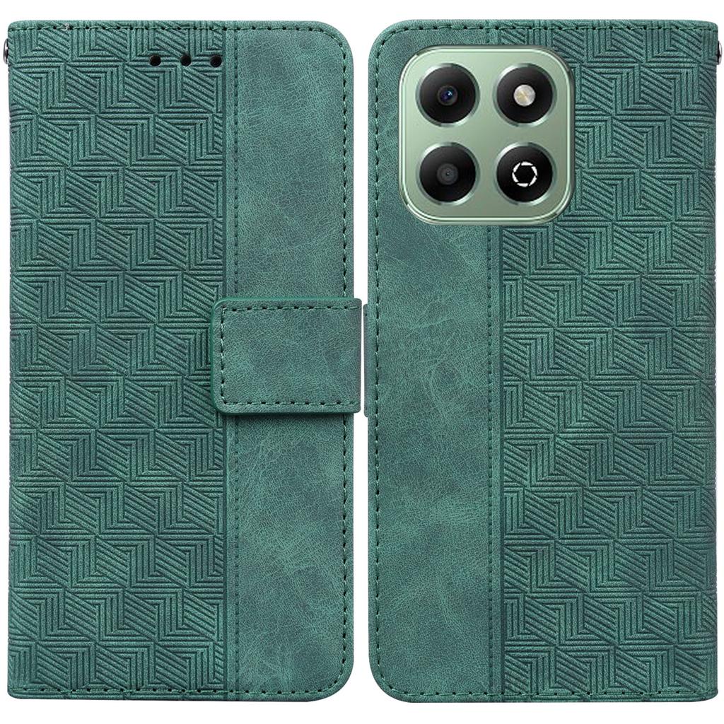 For Honor X6b 4G Case Geometry Pattern Leather Wallet Phone Cover