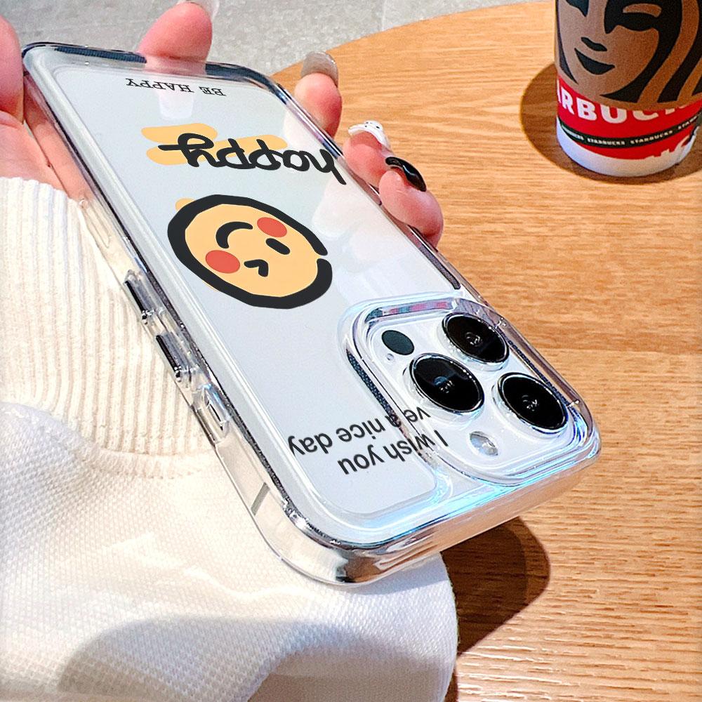 Winking Smiley Happy Day Transparent soft TPU Phone Case for Xiaomi Redmi Note 15 14 13 12 11 10 9 Pro Plus 4G 5G Soft Cover