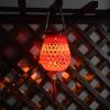 Waterproof Solar USB-Charging Red Bamboo Lantern for Outdoor Wedding Décor