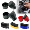 Escova de esponja curva para polimento de rodas de carro com capa, aplicador de contorno de limpeza de pneus, almofadas para acessórios de carro