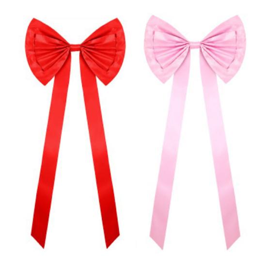 Extra Large Christmas Tree Topper Bows 70.9" x 24" Giant Bow Ribbon Tie for Tree Wreath Birthday Wedding Engagement Backdrop Wall Decor