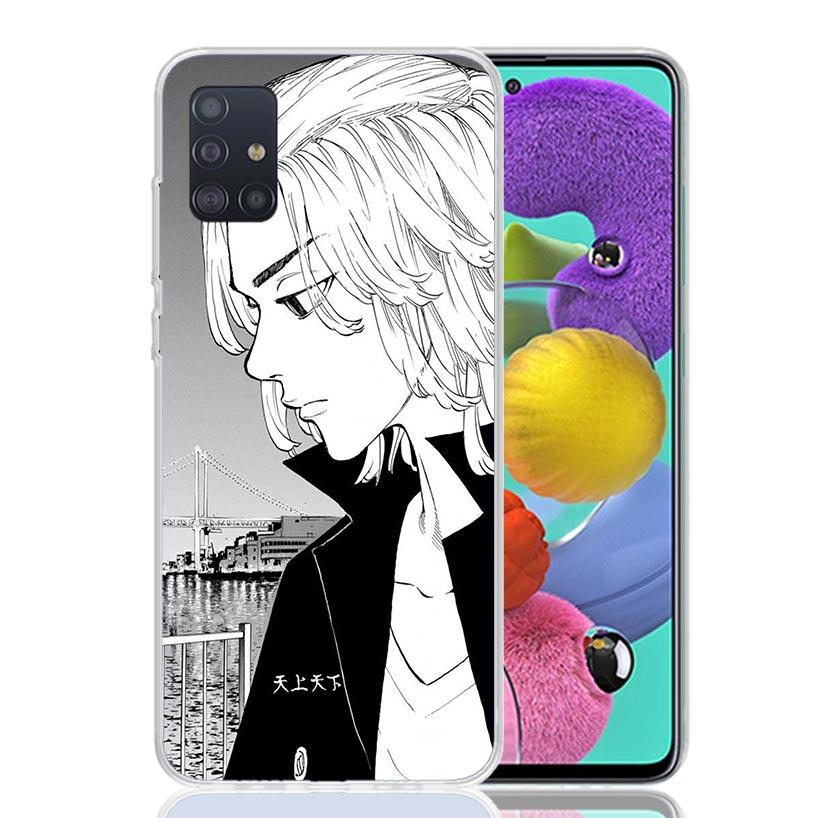 Tokyo Aevengers Black Anime Phone Case For Samsung Galaxy A52 A32 A22 A12 A02S A50S A30S A51 A31 AA71 Note 20 Ultra 10 S10 Plus