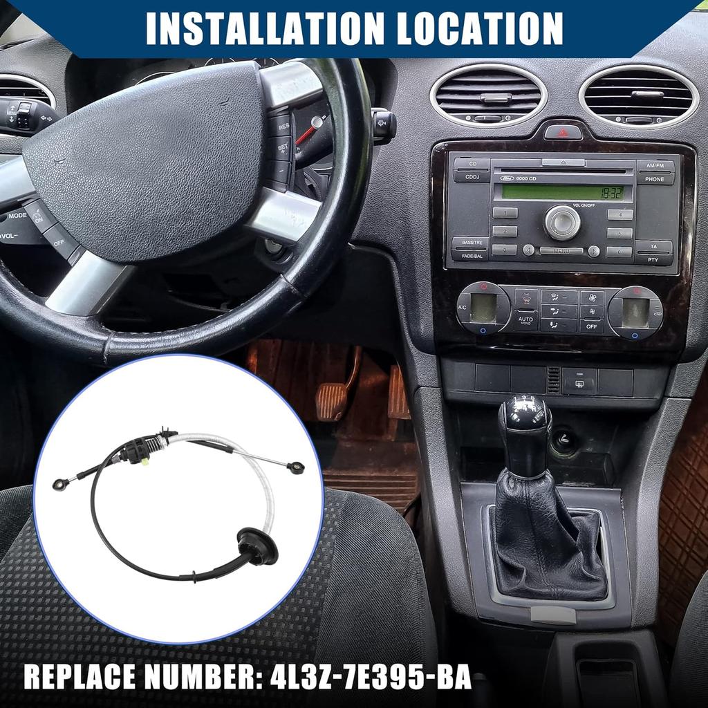 4L3Z-7E395-BA/Inner/Automatic Transmission Gear Shifter Cable for Ford F150 2004 / Auto Trans Control Lever Cable WO/Flow Thru Console/Plastic / 1