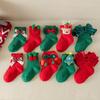 Children's Christmas Reindeer Socks - Spanish Mid-Calf Stockings for Girls, New Baby, Autumn/Winter