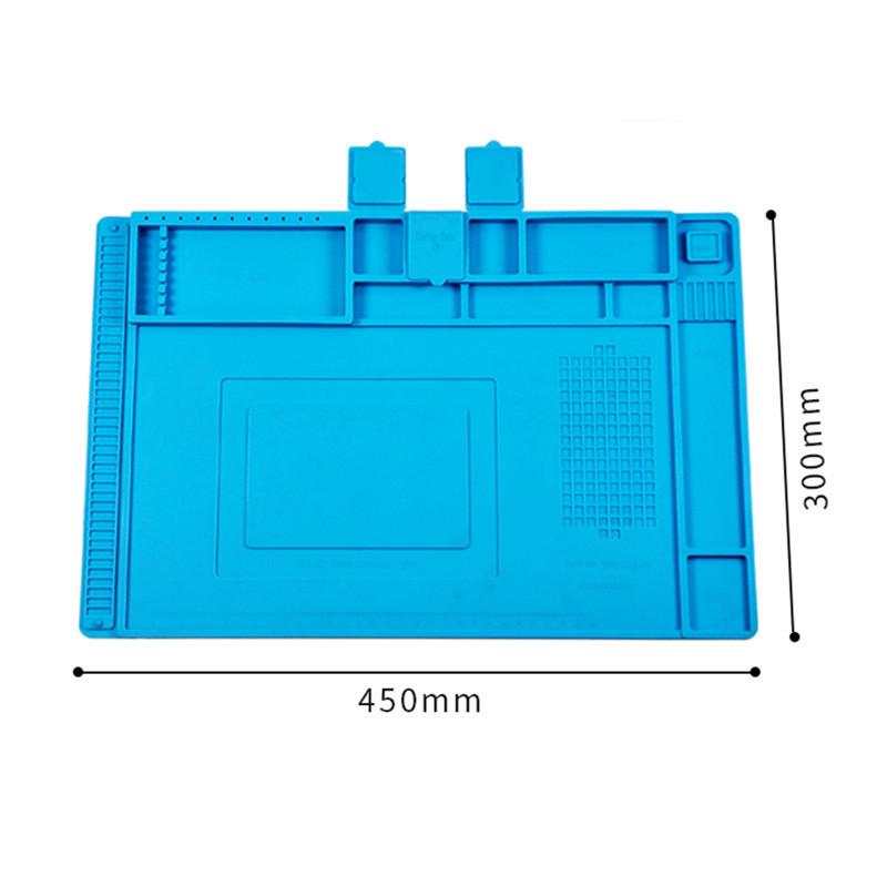Silicone Electronic Repair Mat with Magnetic Sections for Phone and Soldering Workstation