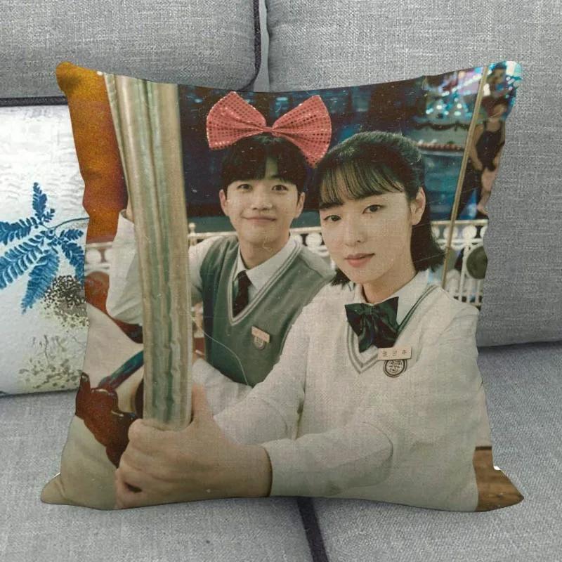Custom Ahn Hyo Seop Pillowcase Wedding Decorative Cotton Linen Pillow Case For Home Pillowcover 45X45(One Sides)
