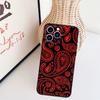 Coque de téléphone Paisley Bandana Noir Pour iPhone 16 Pro Max 15 14 13 11 12 17 Pro Max mini 15 16 Plus 16e 17 Air Cover