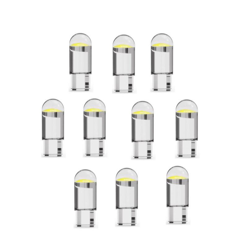 10pcs High Brightness Cob Glass Led Car Light Good Heat Dissipation Long Service Life T10 Width