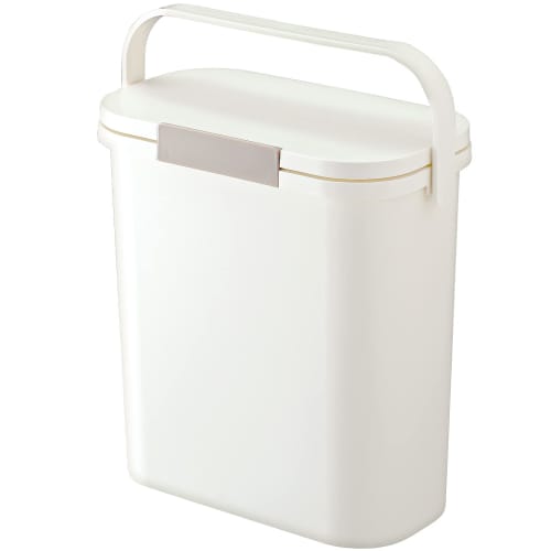 Risu Portable Odor-Proof Trash Can, White, 10L, H&H, Made In Japan, 10S