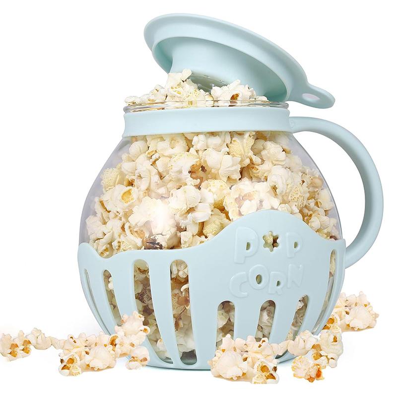 2,25 kwarty Popcorn Mikrofalowy Domowy Popcorn do Mikrofalówki Samowybuchający Garnek Szklany Wysokoboronowy Słoik do Maszynki do Popcornu Domowy Popcorn