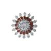 Crystal Snowflake High -End Fashion Metal Brooch Brooch Female Color Sun Flower Anti -Glare Brooch Accessories