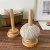 Bamboo And Wood Yarn Stand Yarn Spool Home Braided Yarn Spool Storage Stand Table Top Rotary Ball Wooden Winder