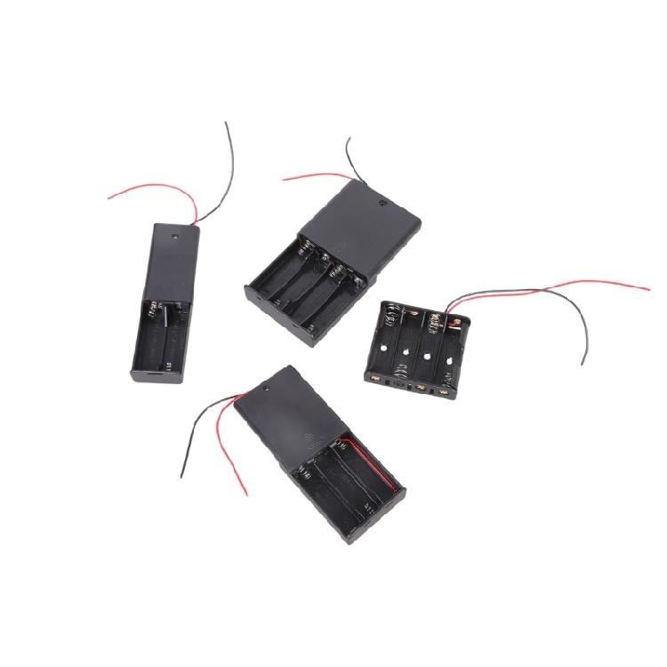 2PcsPortable 2A Battery Holder Organiser Case Plastic Enclosure Secure Wire Link for Home Office and Hobbyists