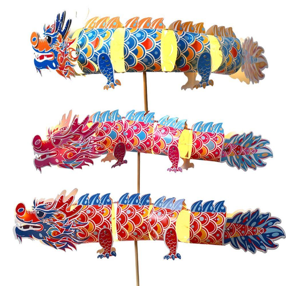 Traditional Handheld Dragon Lantern Handmade LED Lantern Toys Dragon Dance Lantern Spring Festival