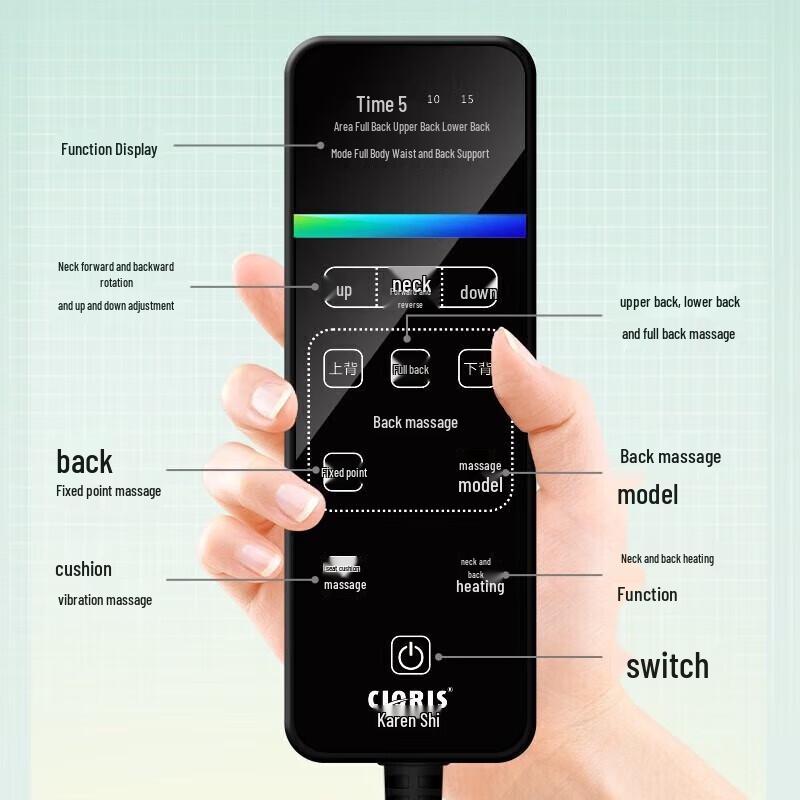 CLORIS S990 Full Body Multi-function Massage Cushion CN Plug (adapter Included)