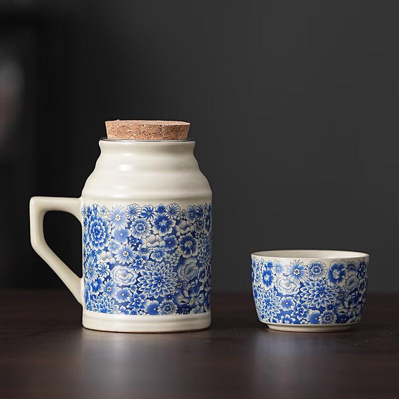 Ru Kiln Ceramic Tea Mug with Lid and Filter