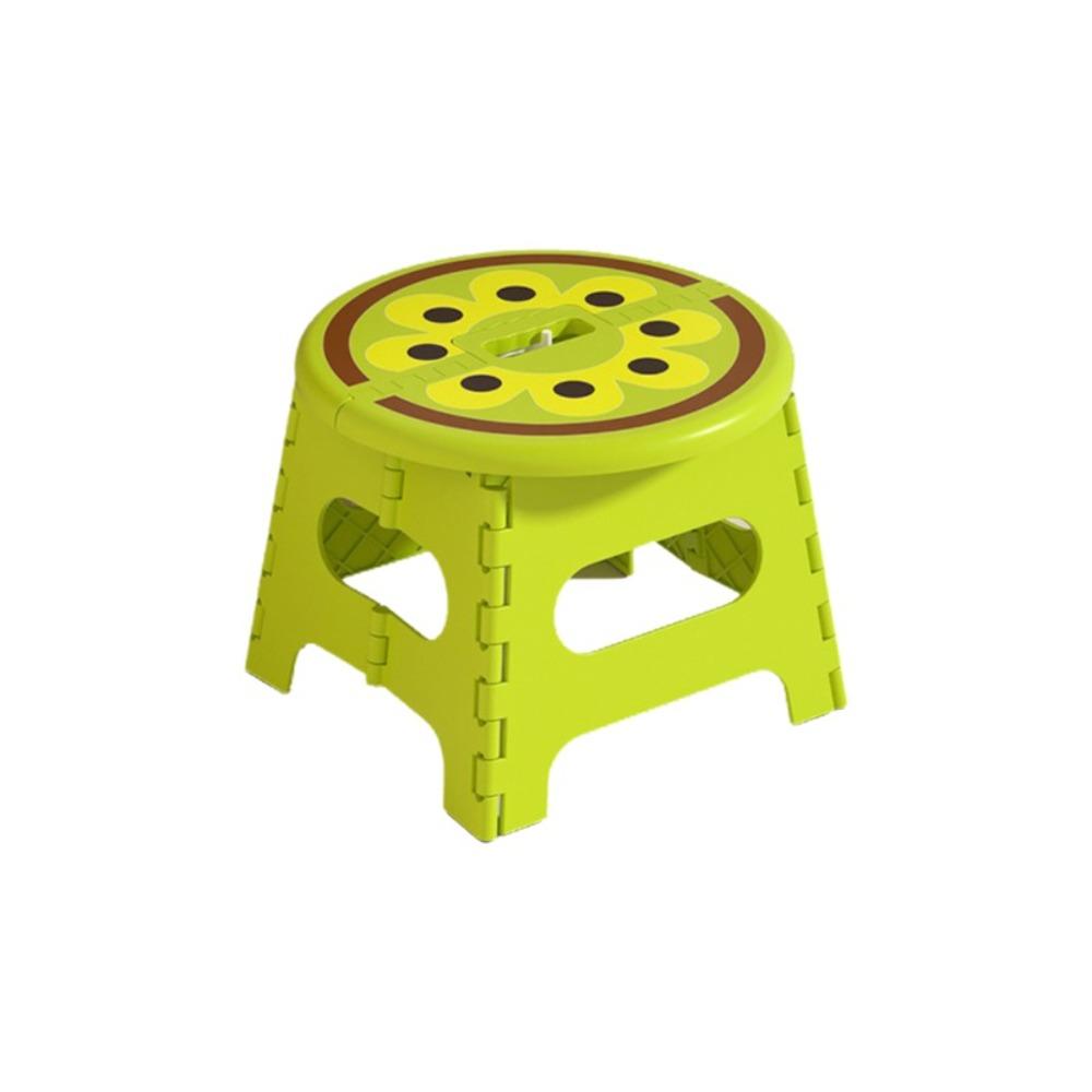 Non-Slip Folding Stool Sturdy Kids Step Stool Cartoon Low Chair Kitchen