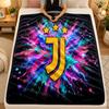 Flanel Battaniye Juventus FC Sıcak Yumuşak Atkı Battaniye İç Mekan Kanepe Yatak Oturma Odası Kullanımı İçin