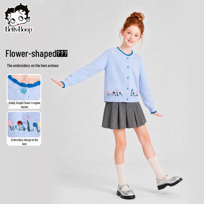 Girls' Casual Thin Knit Cardigan Jacket