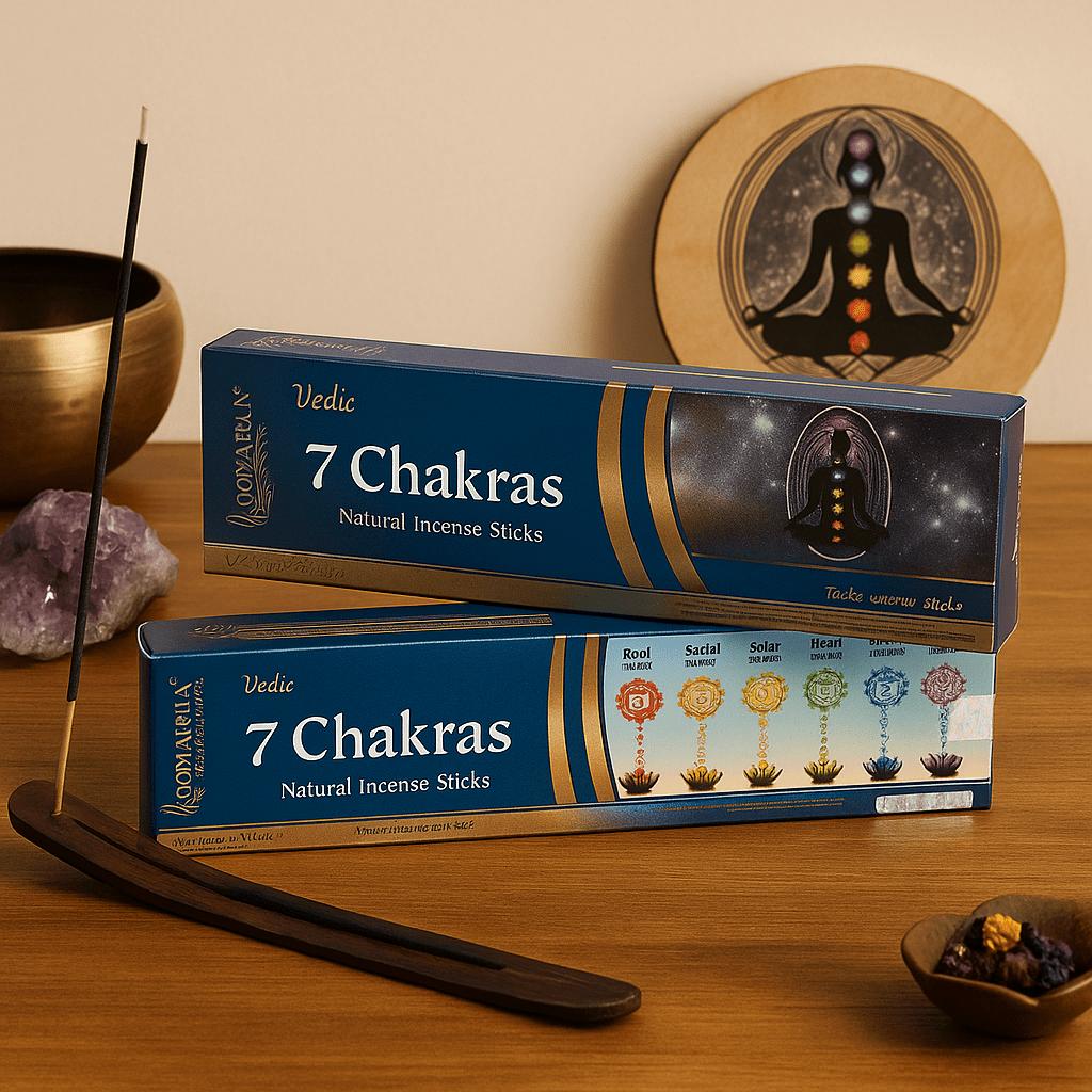 Incense Sticks 7 Chakras Vedic 12 Sticks