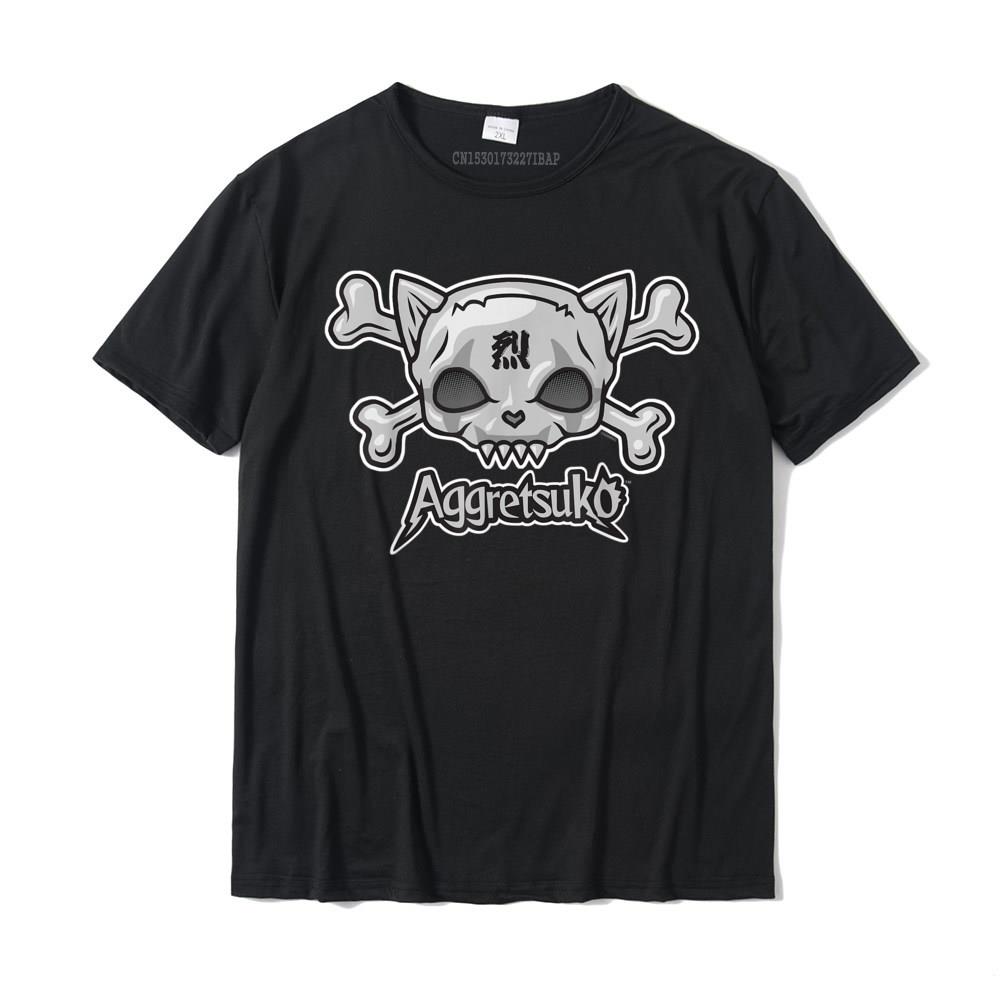 Aggretsuko Skull And Crossbones Tee Shirt Cotton Tops Shirts Funny Funky Normal Top TShirts Happy New Year