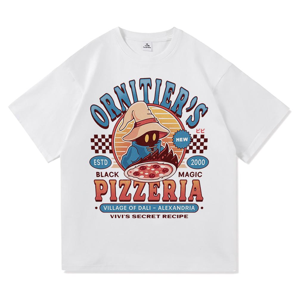 

Vintage Ornitier Pizzeria T Shirt Fashion Men Women Harajuku Aesthetic Funny Cute T-Shirt Unisex High Quality Cotton Tees Shirts 3XL