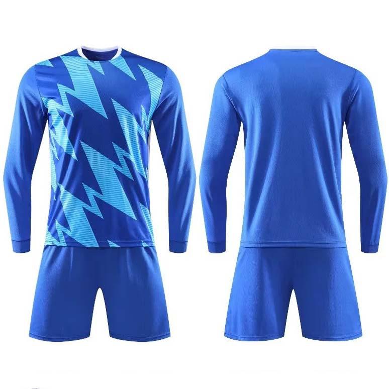 Long-sleeved football suit autumn and winter children's quick-drying sports suit student training suit printed football suit wholesale
