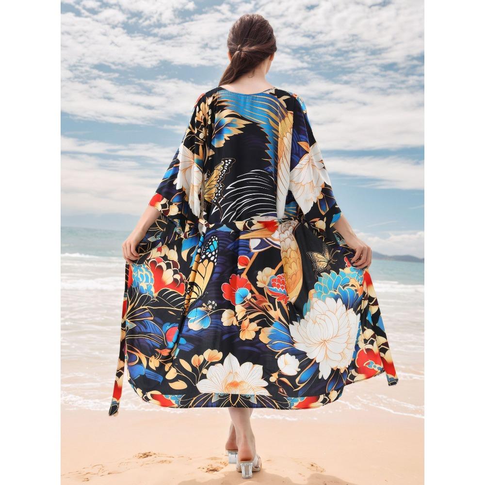 Rochie Caftan Boho Mărime Mare, Rochie Maxi Cover Up pentru Femei