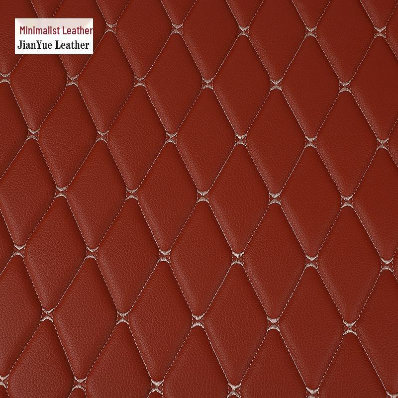 Diamond Pattern Embroidered Car Seat Cushion and Fabric Bag Set