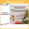 Adorable Cartoon Santa Reindeer Paper Banner For Festive Christmas Decorations