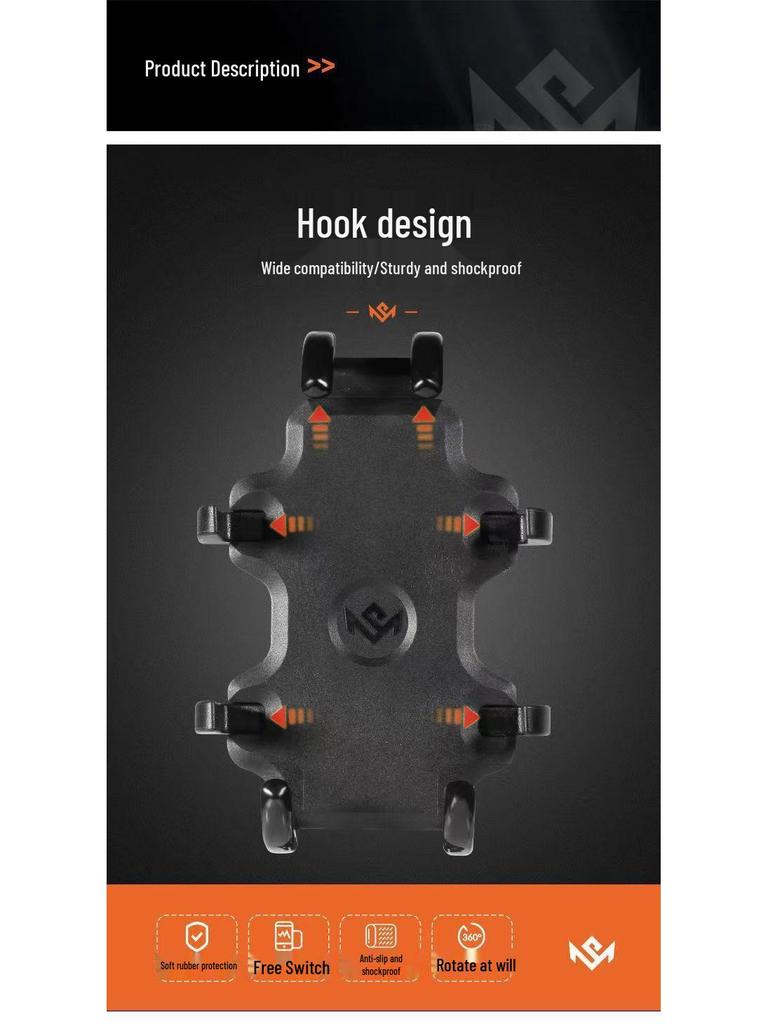 Regenfeste Anti-Shake Aluminium Handyhalterung für Motorräder & Elektrofahrzeuge