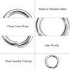 2000Pcs 4/5/6/7/8/9/10mm Stainless Steel Open Jump Rings Strong Split Ring Connectors for Necklace Bracelet Jewelry Accessories