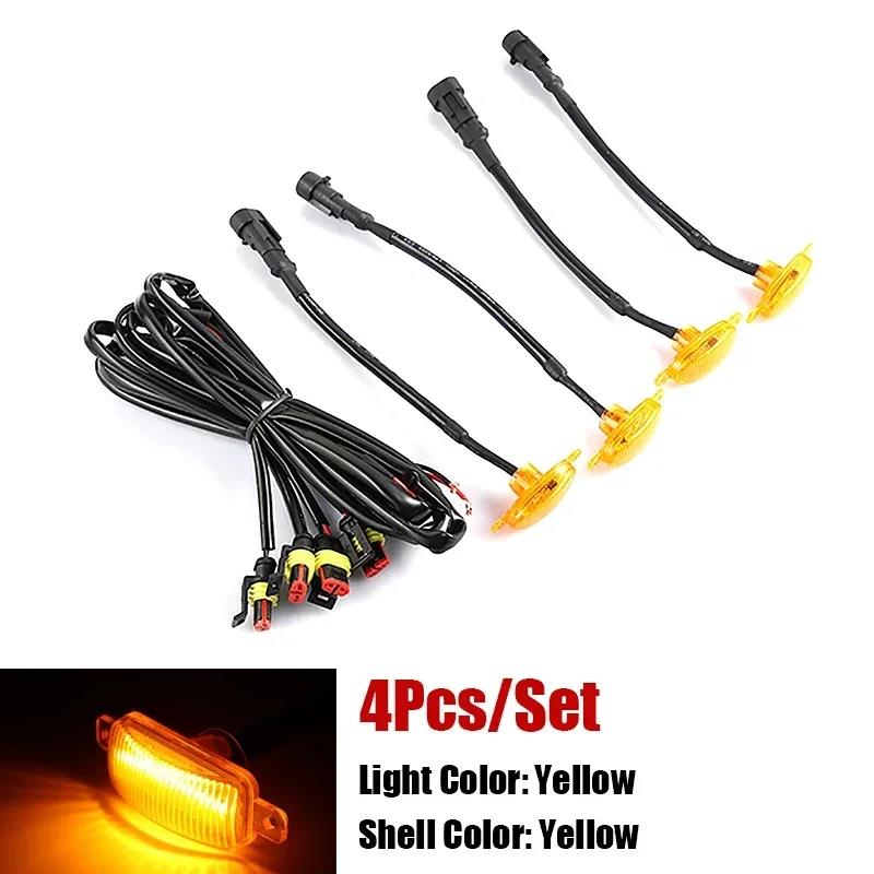Universal LED Car Lights Front LED Grille Lights With Harness Eagle Eye Lamp For Pickup Off-Road SUV Ford Toyota Car Accessories Neon Lights 4