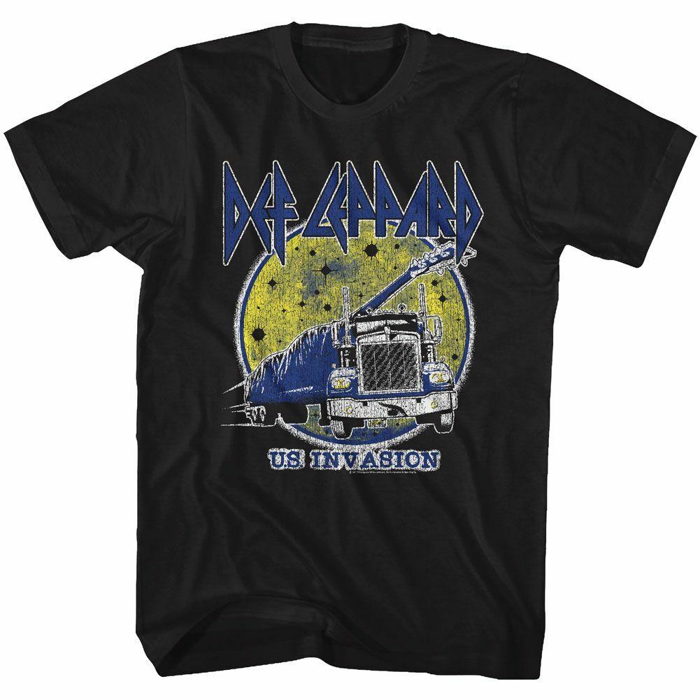 Def Leppard U.S. Invasion Black Adult T-Shirt XXXL