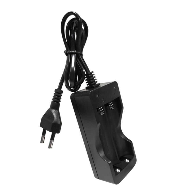 18650 Dual Charging Battery Charger With Cable Flashlight Dual Slot Smart Lithium Battery Charger
