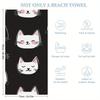 Cute Cat Faces Designed Large Towel Beach Towel Sport Towel, Super Absorbent, Quick-Dry, Sport Towel Bath Towel, Fashionable