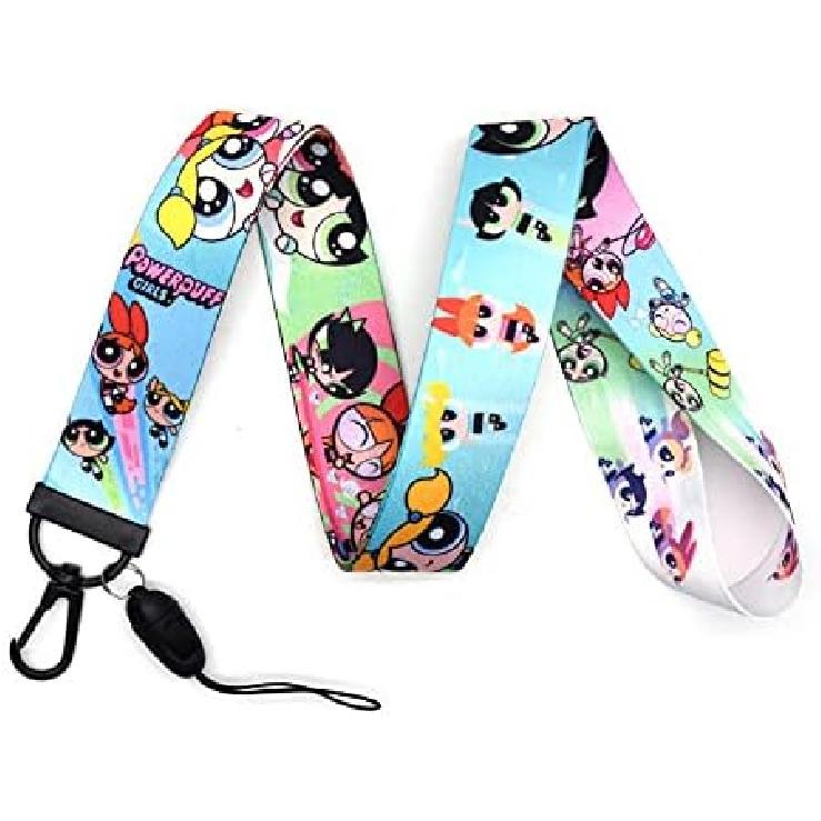 Cartoon Cute Anime Lanyard Keychain, Anime ID Badges Key Lanyard for ID Card Holder, Cell Phone Case No Card a