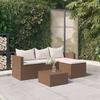 VidaXL Garden Lounge Set Brown Wicker 362329