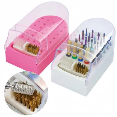 Hole 30 Nail Polishing Head Storage Box Polishing Head Display Rack Drill Bit Box For Manicure Polishing Head Organize Storage