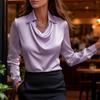 Women's French Style Elegant Long Sleeve Professional Shirt