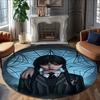 1pc Addams Family Wednesday3 Print Round Carpet Chair Round Carpet Suitable for Bedroom Living Room Home Decorative Carpet