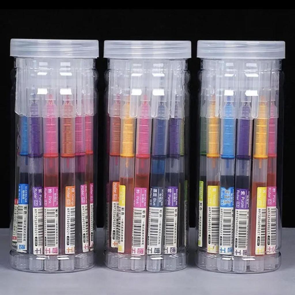 Large Capacity Colored Rollerball Pen - Quick-Drying, Carbon Neutral Ink, Water-Based, Ideal for Signatures and Journaling